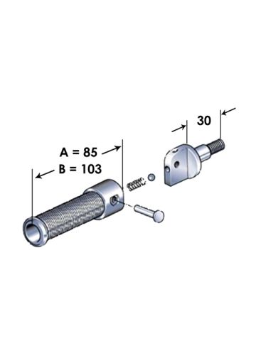 PEDALINO POSTERIORE ZIGRINATO PERNO M11X1,25 L=103
