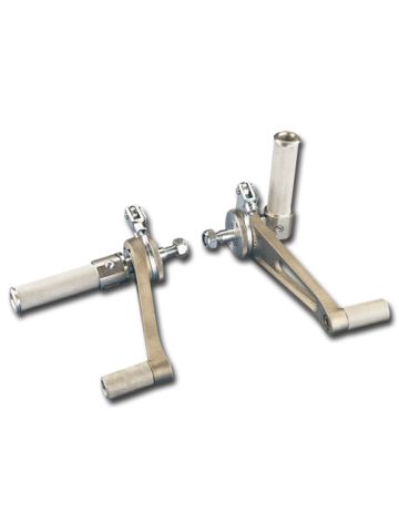 PEDANE ARRETRATE ADATTABILI CON PEDALINI PIEGHEVOLI ZIGRINATI