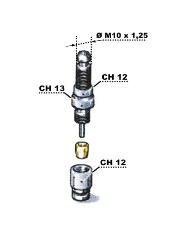 RACCORDO MASCHIO GIREVOLE IN ACCIAIO